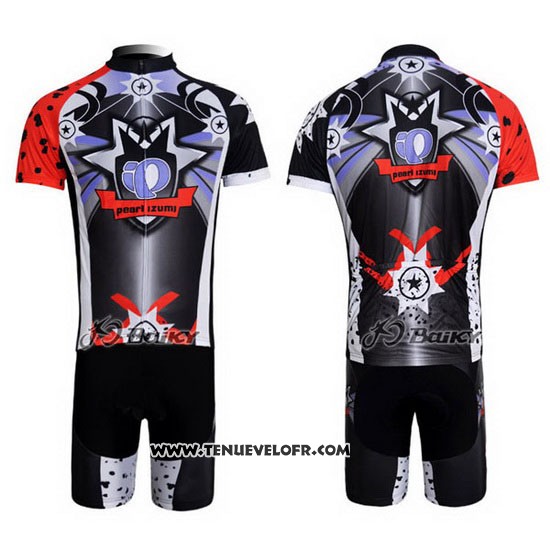 2010 Maillot Ciclismo Pearl Izumi Noir et Bleu Manches Courtes et Cuissard
